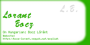lorant bocz business card