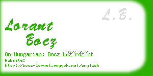 lorant bocz business card